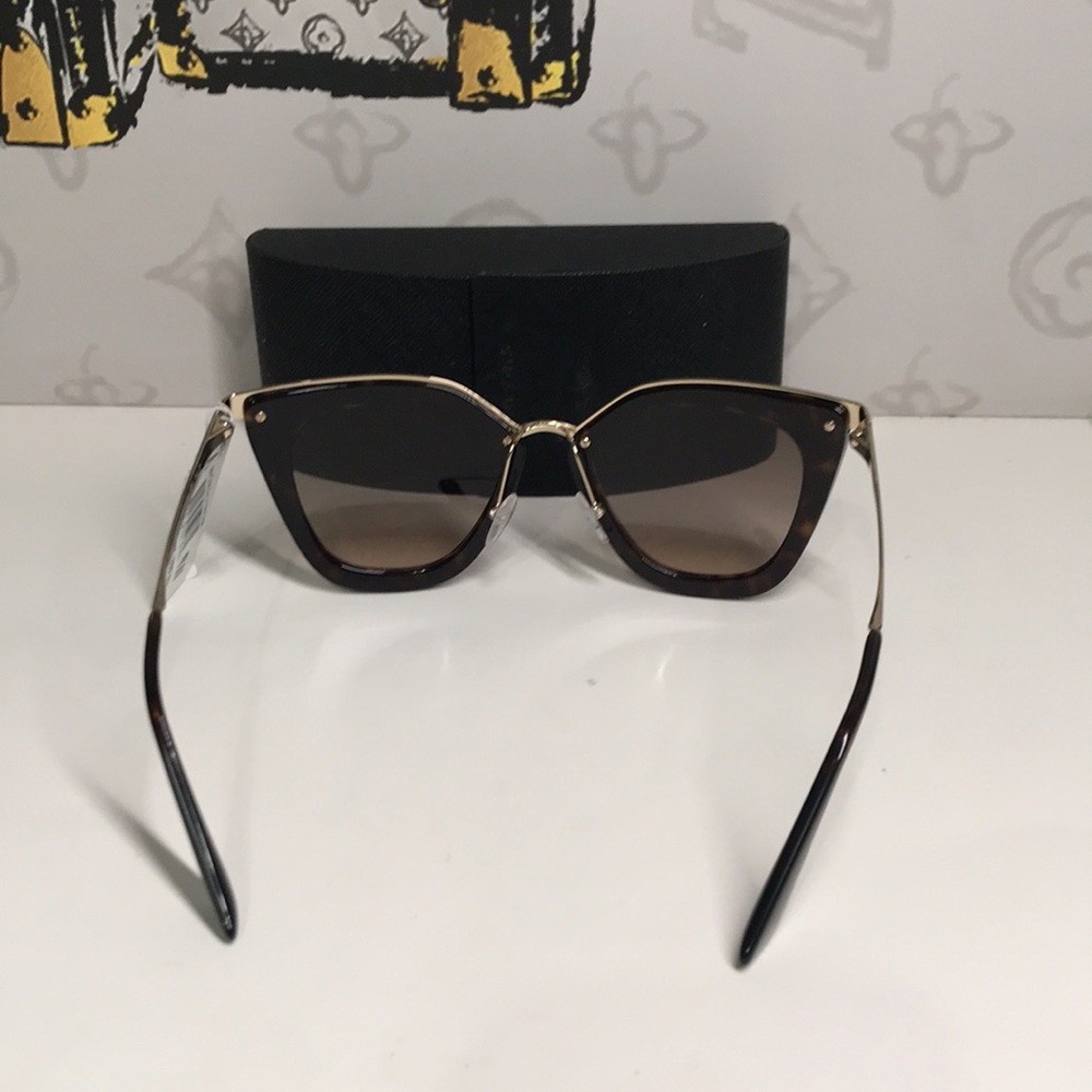 New Authentic Prada PR53S 2AU-3D0 – Havana Brown Gradient Cat-Eye Sunglasses - Picture 8 of 14